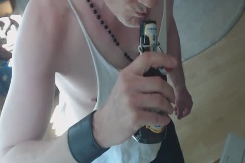 Shaved bear wearing sneakers fetish smoking