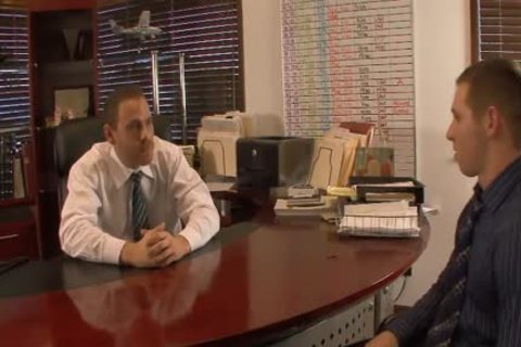 lusty homosexuals take up with the tongue And Hump booties In The Office