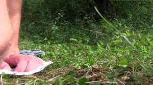 Czech Hunter: Tanned european gay getting a facial outdoors