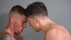 Drill My Hole: Piercing Calvin Banks kissing each other
