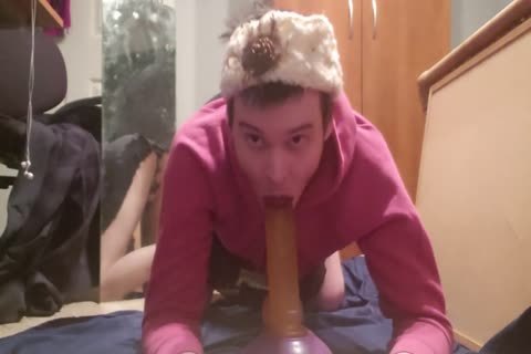 SISSY Femboy CROSSDRESS Deepthroating And Riding sextoy