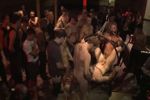 fastened Up And fucked In Front Of 100 excited men