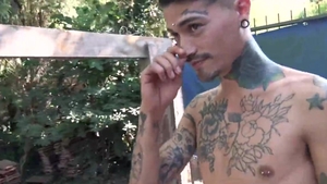 Latin fellow With Tattoos Rammed On web camera For specie
