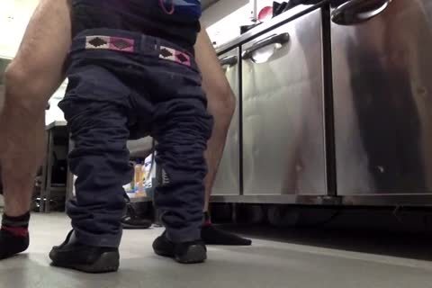 Two wild weenies pound Bb In The Kitchin Where One Works As