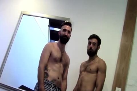 Tattooed Bearded dilettante ass poked By lover After ass pounding