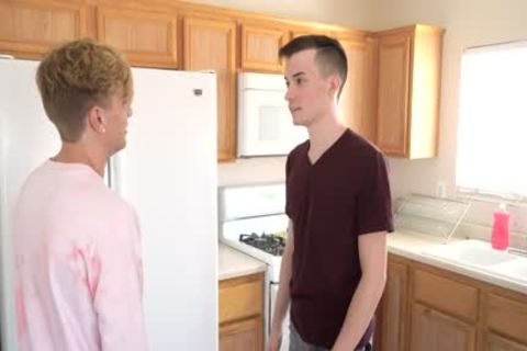 Angry Stepbro Alex Meyer drills Jesse Bolton On The Kitchen Floor