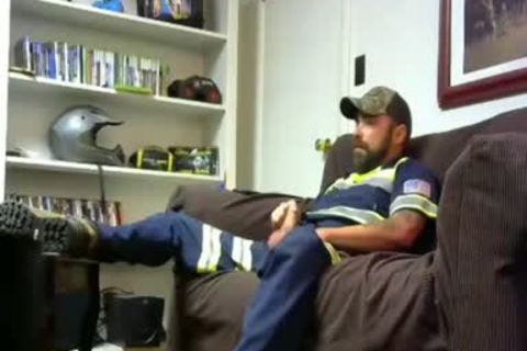 older Bearded man Masturbating In cam