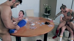 Next Door Buddies: Blond hair Arad rough rimming at the casino