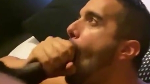 suck BBC In Christmas With Popper