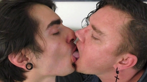 ManPuppy.com: Hot Leo Blue kissing each other sex tape