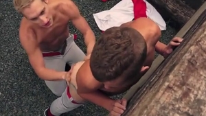 Two Baseball twinks pounding Each Other