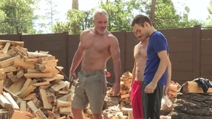 Hard nailining next to hairy hunk