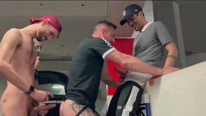 3 gigantic cocks To Take In A Garage PART 1