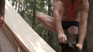 scoutboys: Rimming Tattooed Twinks Get a Handy Surprise